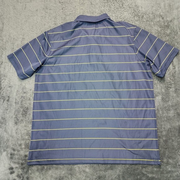St. Andrews of Scotland Polo Shirt Men's Blue Striped Golf Size 2XL - Picture 2 of 10